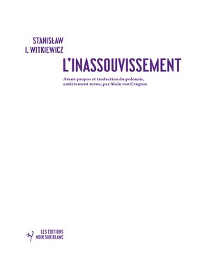 cover image of L'Inassouvissement